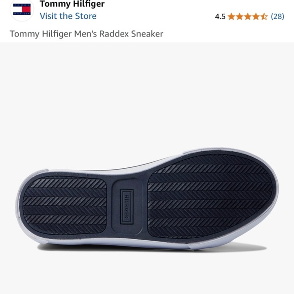 Tommy Hilfiger White and Navy Athletic Shoes - Picture 9 of 16